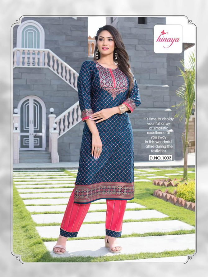 Hinaya Aishwarya 7 Rayon Printed Fancy Wear Latest Kurti Collection
